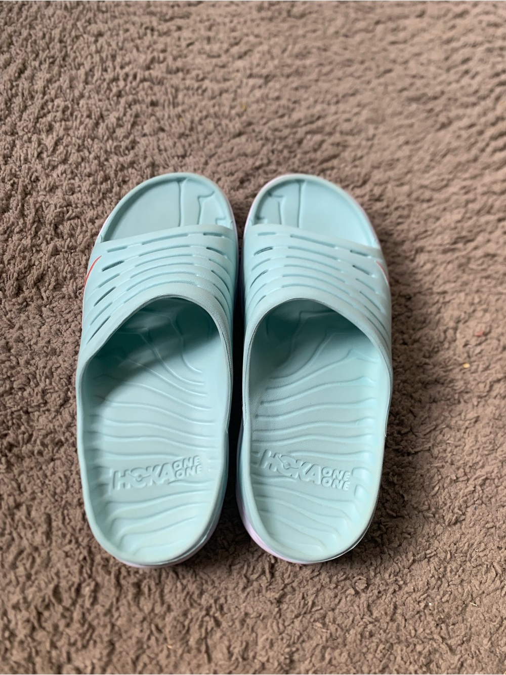 Hoka One One Women's Slide Sandals in Light Aqua